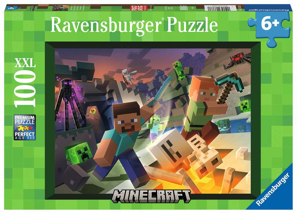 100 XXL Piece Jigsaw Puzzle - Minecraft Monsters - Ravensburger