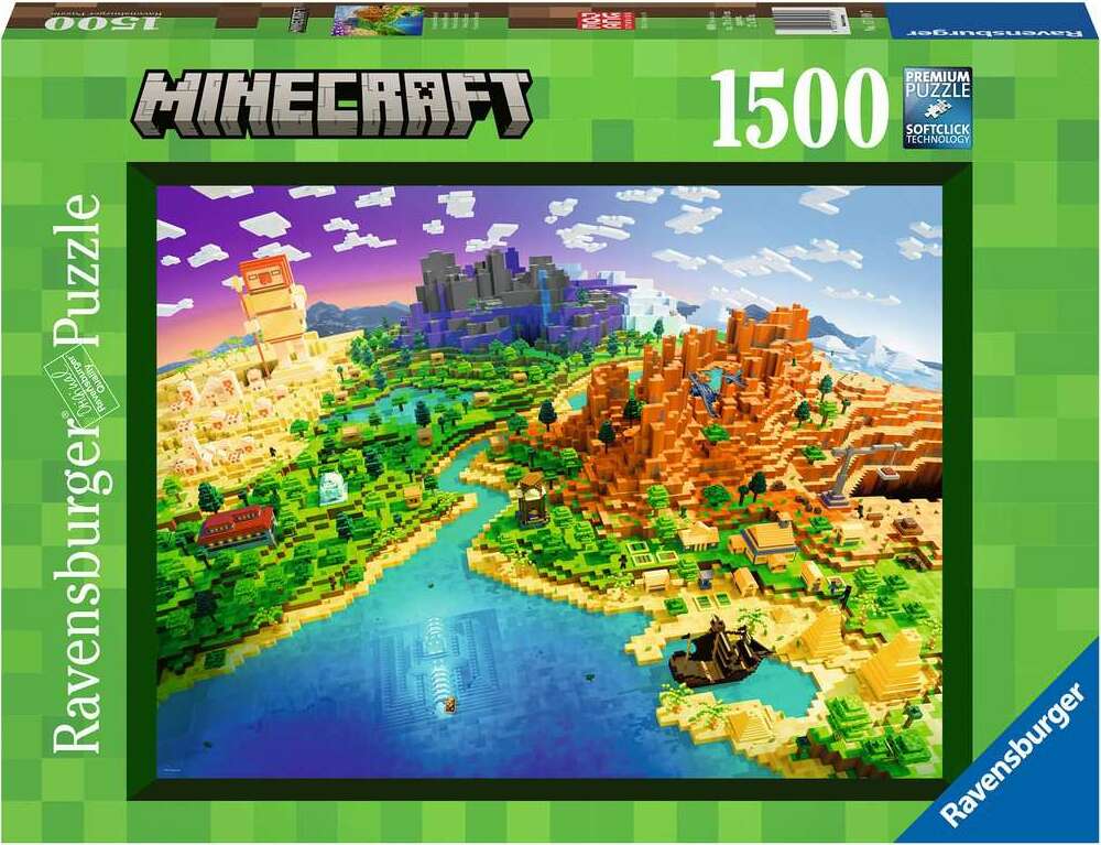 1500 Piece Jigsaw Puzzle - World of Minecraft - Ravensburger