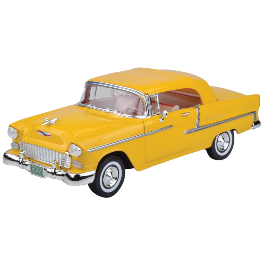 Timeless Legends | 1955 Chevy Bel-Air Convertible Hard Top (Yellow) | 1:18 Scale Diecast Model Car