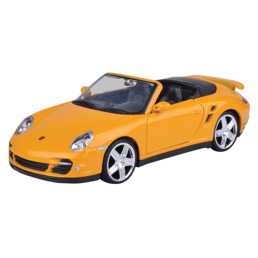Timeless Legends | Porsche 911 Turbo Cabriolet (Yellow) | 1:24 Scale Diecast Model Car