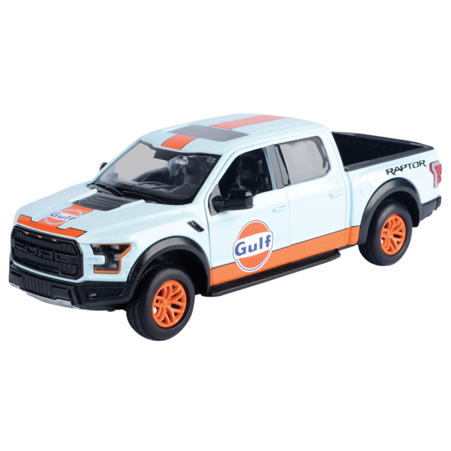 Gulf Collection | 2017 Ford F-150 Raptor | 1:24 Scale Diecast Model Car