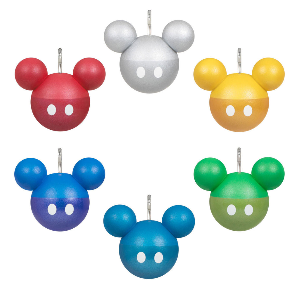 2023 Hallmark Keepsake Christmas Ornaments. Disney's Mickey Mouse set of 6 glass minis.