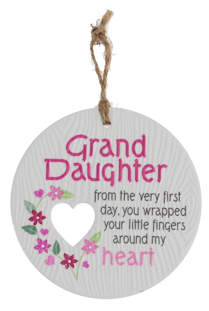 Piece of my Heart - Grand Daughter Plaque