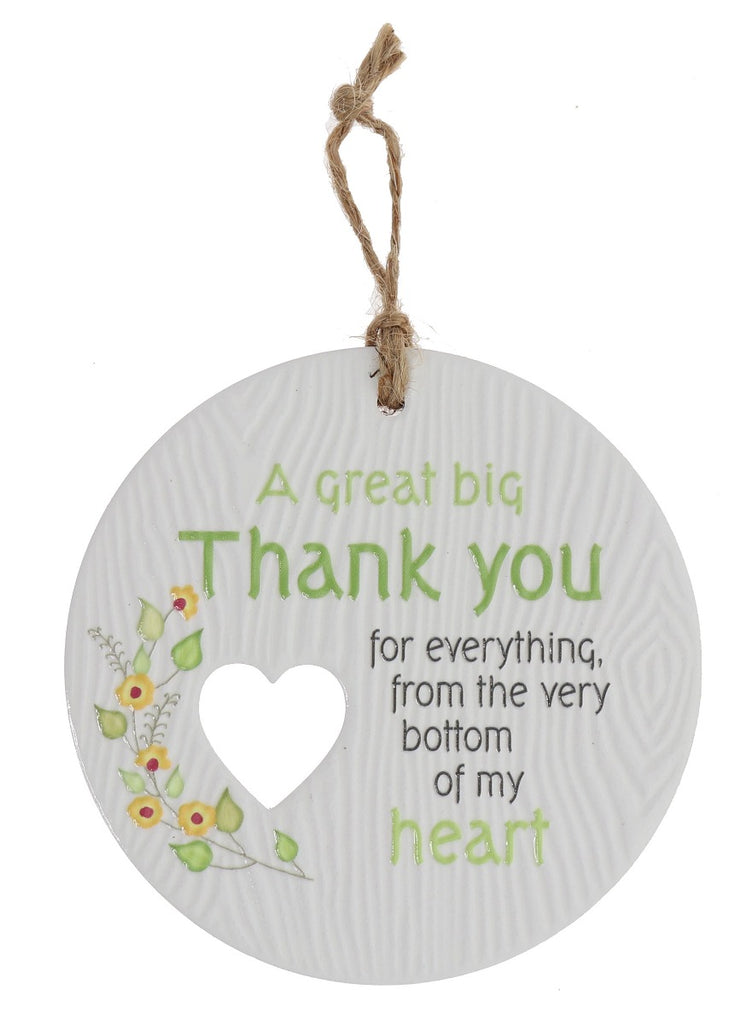 Piece of my Heart - Thankyou Plaque