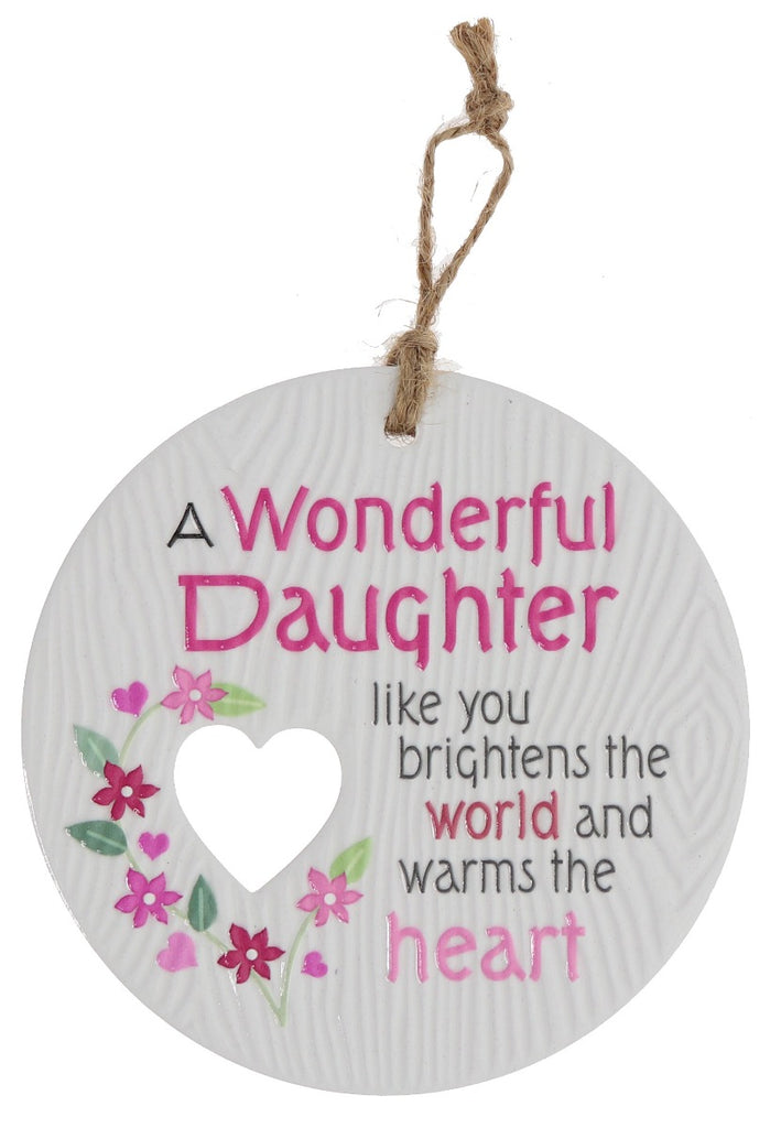 Piece of my Heart - Wonderful Daughter Plaque