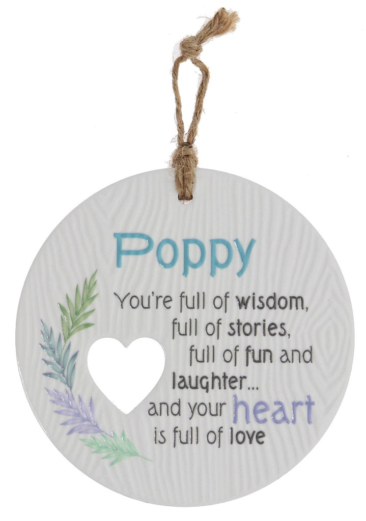 Piece of my Heart - Poppy Plaque