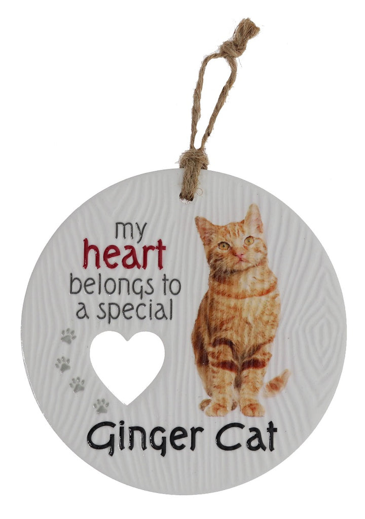 Piece of my Heart - Cat (Ginger) Plaque