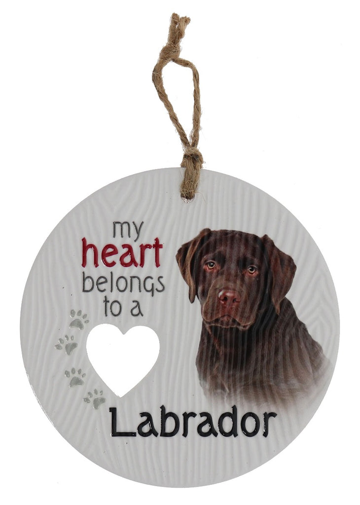 Piece of my Heart - Labrador (Chocolate) Plaque