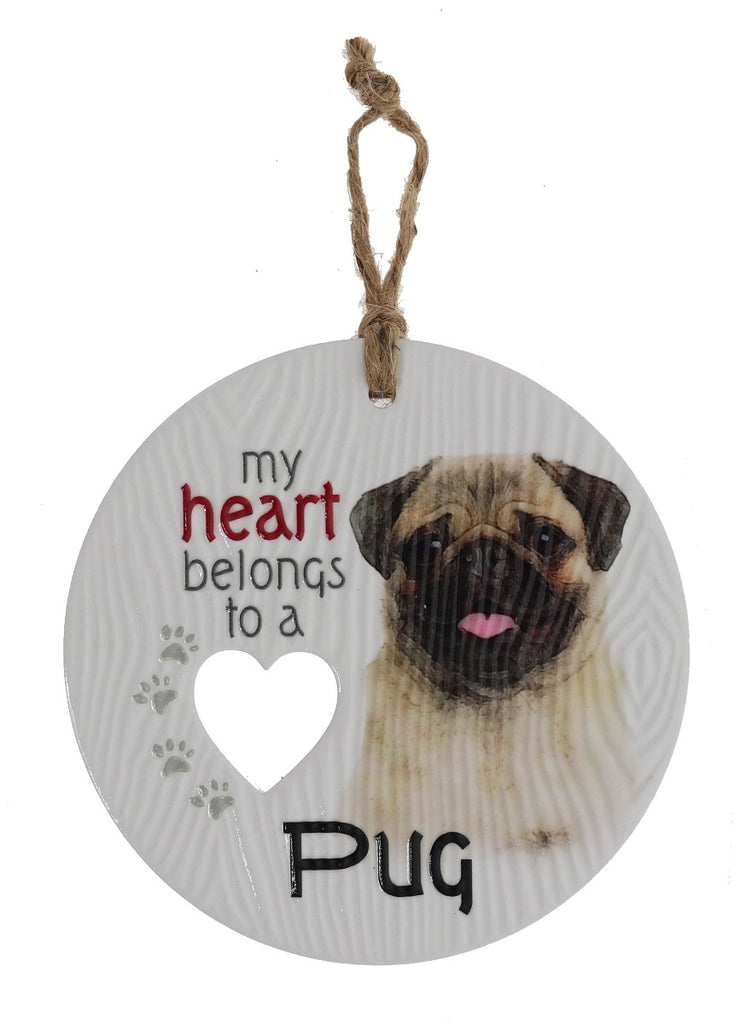 Piece of my Heart - Pug Plaque