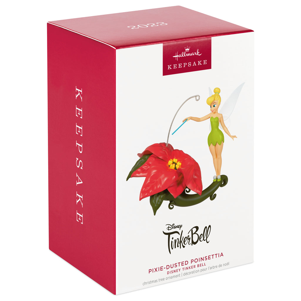 2023 Hallmark Keepsake Christmas Ornaments. Disney's Tinker Bell Pixie-Dusted Poinsettia.