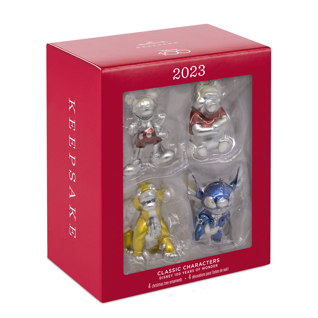 2023 Hallmark Keepsake Christmas Ornaments. Disney's 100 years of Wonder classic characters 4 set.