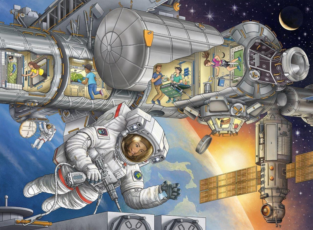 100XXL piece Ravensburger jigsaw puzzle On the Space Station.