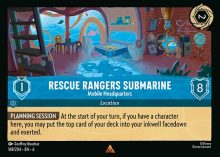 Lorcana Azurite Sea Rescue Rangers Submarine - Mobile Headquarters #169/204 Rare