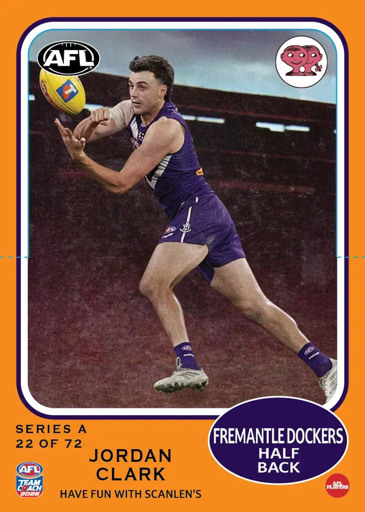 Teamcoach 2026 Scanlens Die-Cut #22 Jordan Clark - Fremantle Dockers