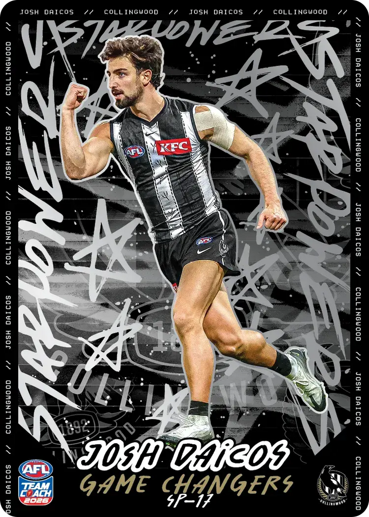 Teamcoach 2026 Star Powers Silver SP-17 Josh Daicos - Collingwood Magpies