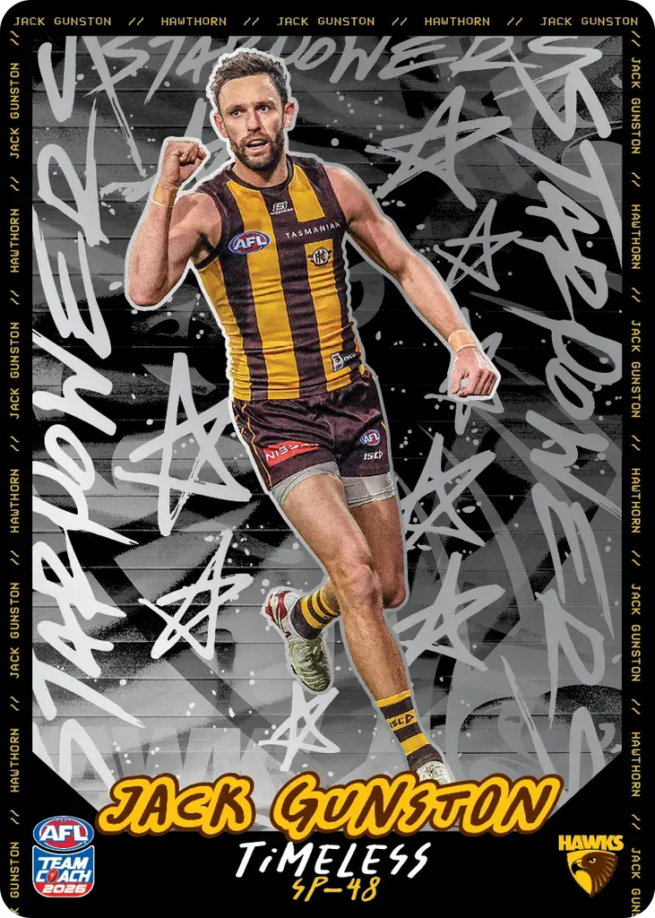 Teamcoach 2026 Star Powers Silver SP-48 Jack Gunston - Hawthorn Hawks