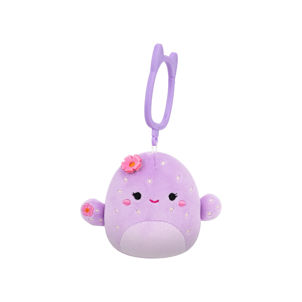 Squishmallows | Adrienne Purple Barrel Cactus | 3.5 Inch Clip On Plush