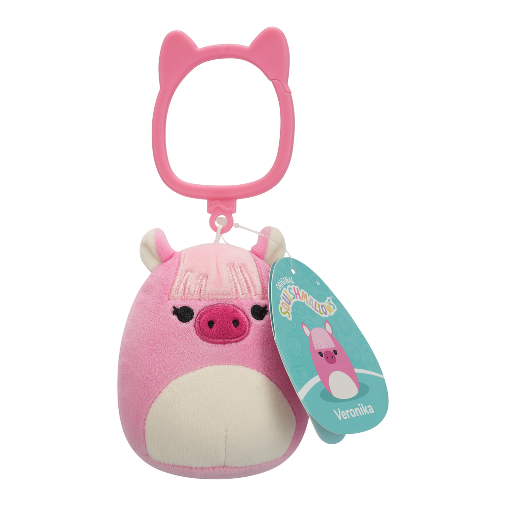 Squishmallows | Veronika Pink Shetland Pony | 3.5 Inch Clip On Plush