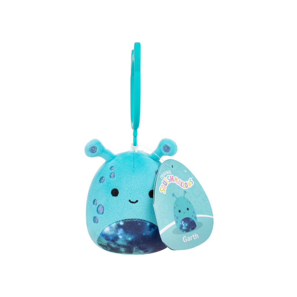 Squishmallows | Garth Teal Alien | 3.5 Inch Clip On Plush
