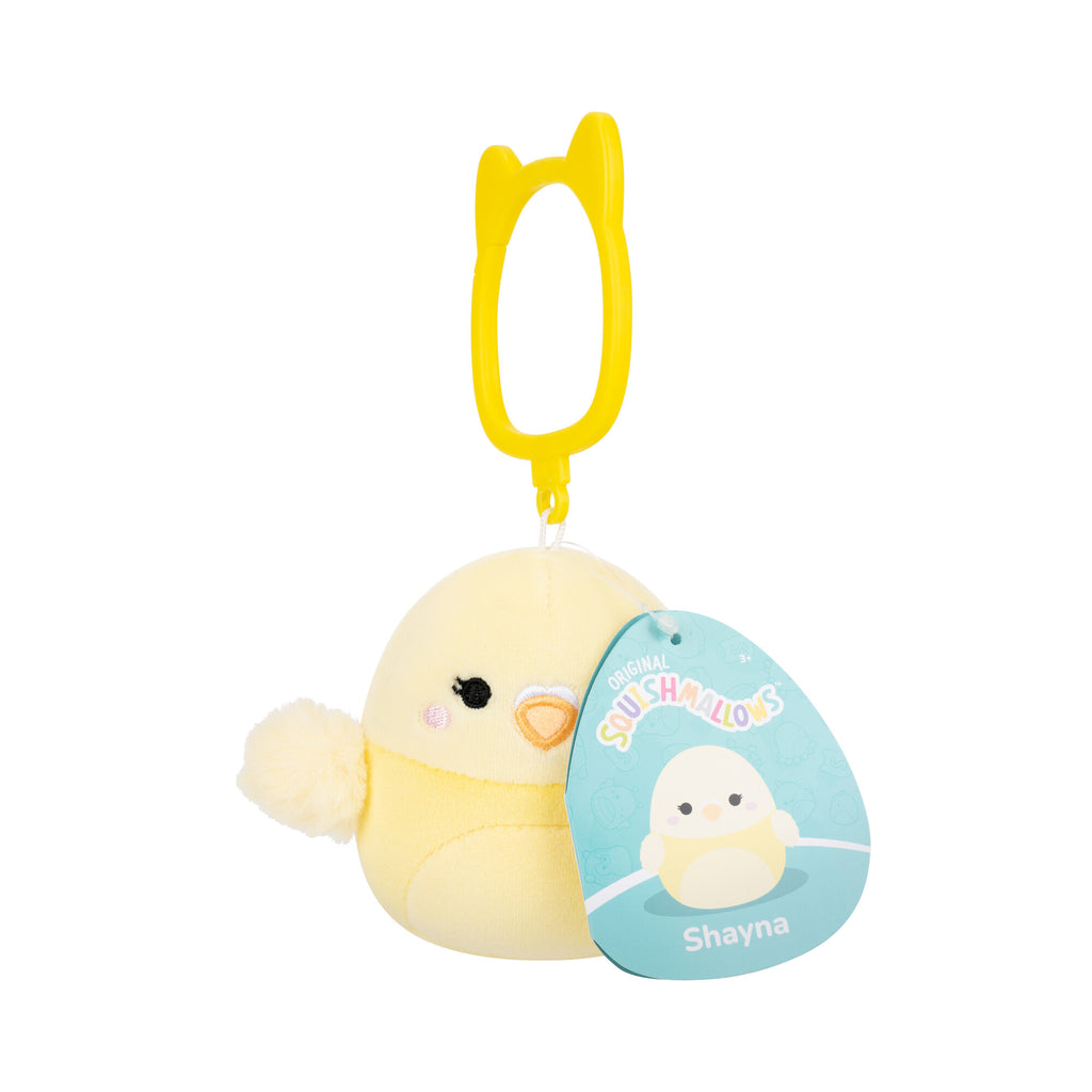 Squishmallows | Shayna Yellow Parakeet Bird | 3.5 Inch Clip On Plush