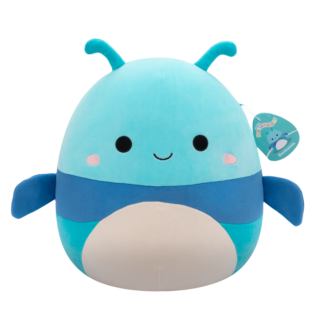 Benkamin the Blue Beetle 14 inch plush Squishmallow.