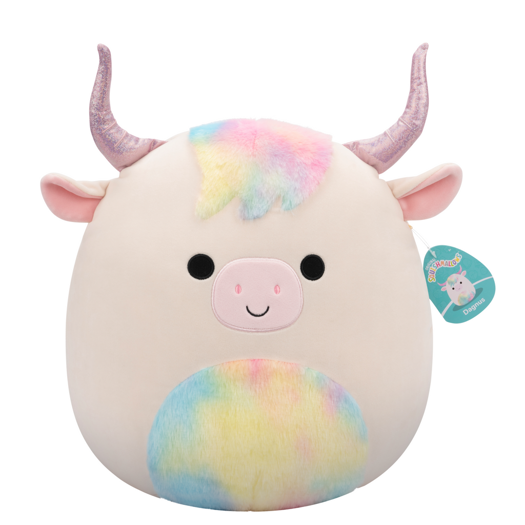 Dagnus the Tan Highland Cow 14 inch plush Squishmallow.