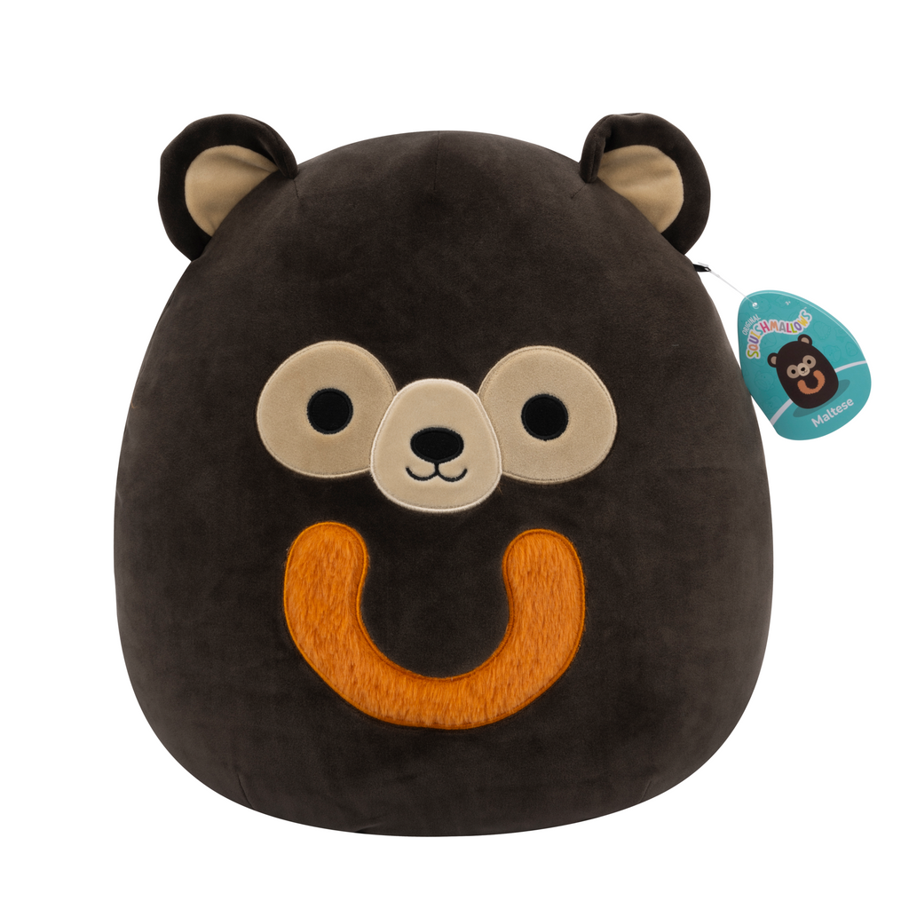 Maltese the brown bear as an 14 inch plush Squishmallow.