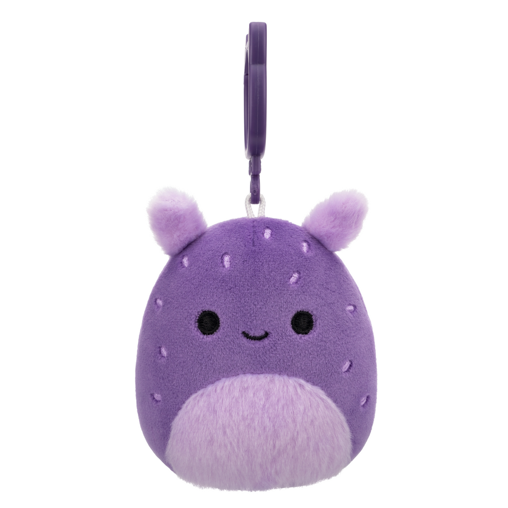 Oha the Dark Purple Sea Bunny 3.5 inch plush clip keychain Squishmallow.