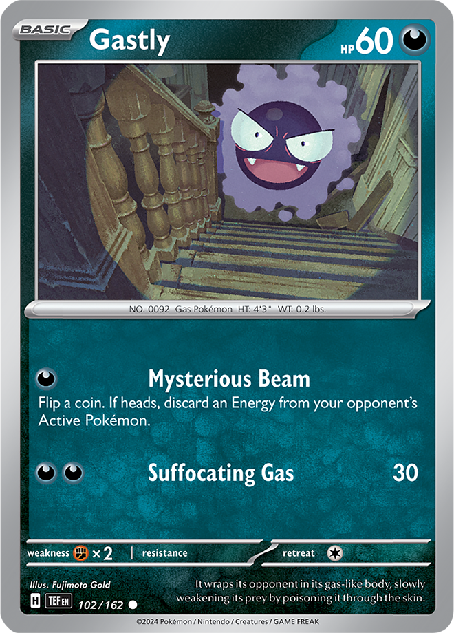 Pokemon TCG - Temporal Forces - #102 - Gastly - Common