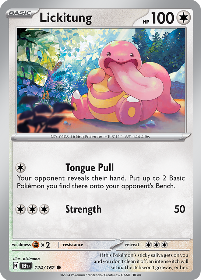 Pokemon TCG - Temporal Forces - #124 - Lickitung - Common Funporium Pokemon TCG - Temporal Forces - #124 - Lickitung - Common Funporium