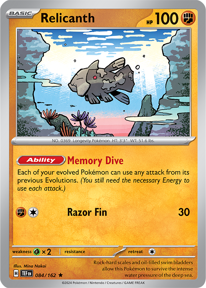 Pokemon TCG - Temporal Forces - #084 - Relicanth