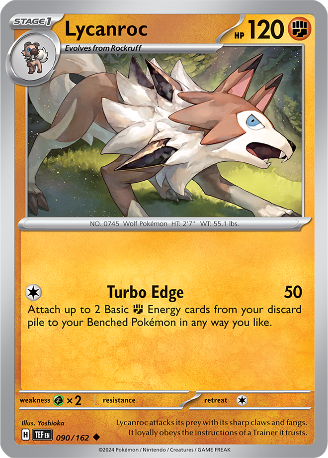 Pokemon TCG - Temporal Forces - #090 - Lycanroc