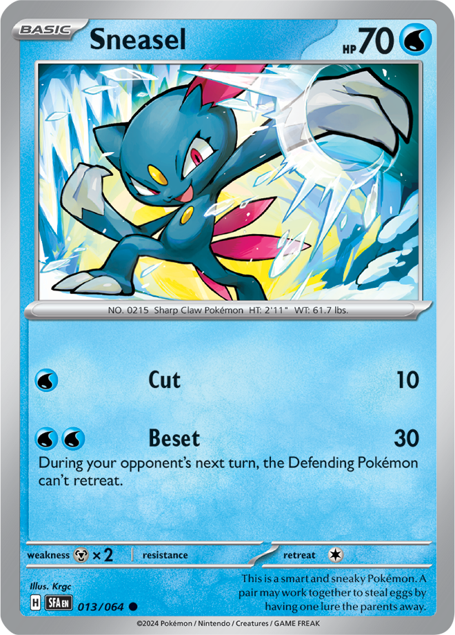 Pokemon TCG - Shrouded Fable - #013/064 - Sneasel - Common