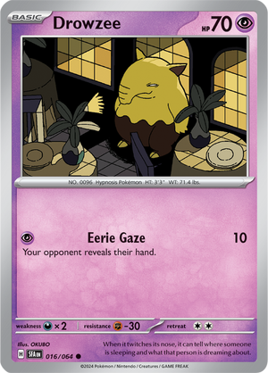 Pokemon TCG - Shrouded Fable - #016/064 - Drowzee - Common