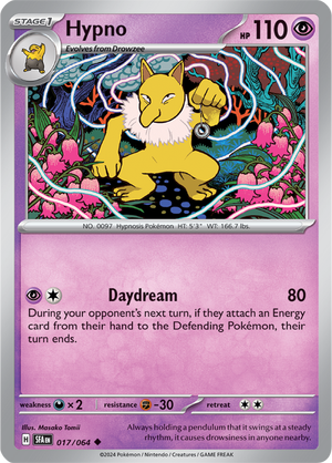 Pokemon TCG - Shrouded Fable - #017/064 - Hypno - Uncommon