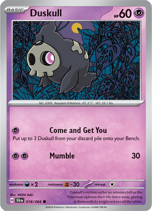 Pokemon TCG - Shrouded Fable - #018/064 - Duskull - Common