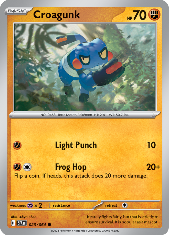 Pokemon TCG - Shrouded Fable - #023/064 - Croagunk - Common