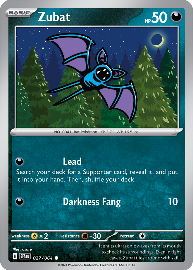 Pokemon TCG - Shrouded Fable - #027/064 - Zubat - Common