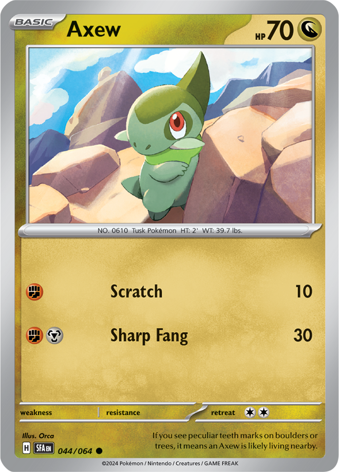 Pokemon TCG - Shrouded Fable - #044/064 - Axew - Common