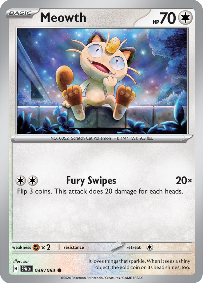 Pokemon TCG - Shrouded Fable - #048/064 - Meowth - Common