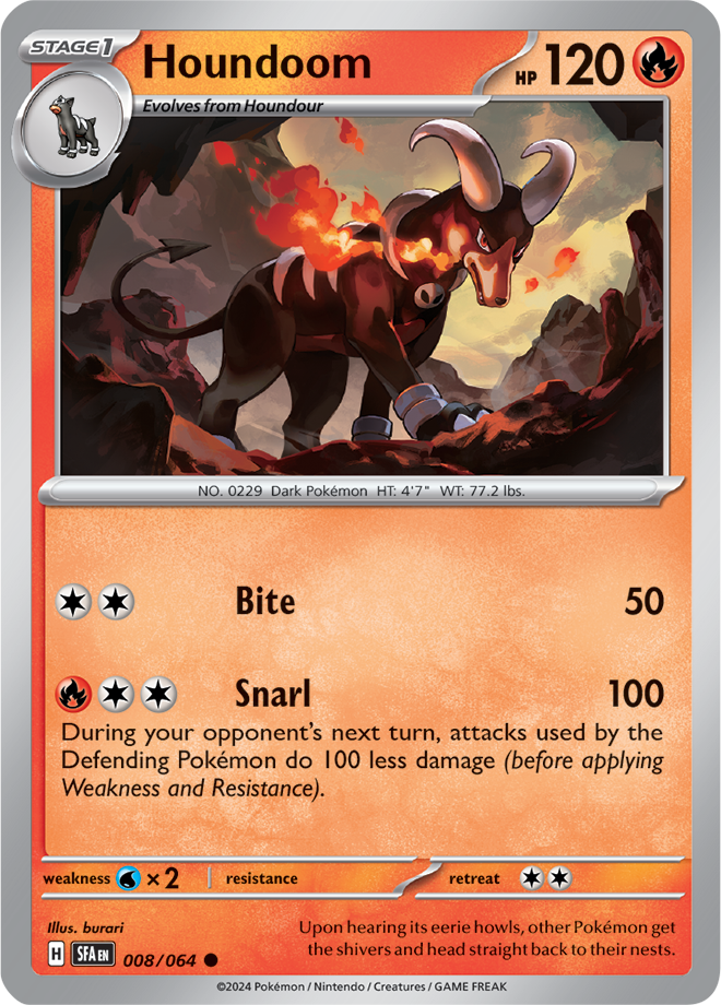 Pokemon TCG - Shrouded Fable - #008/064 - Houndoom - Common