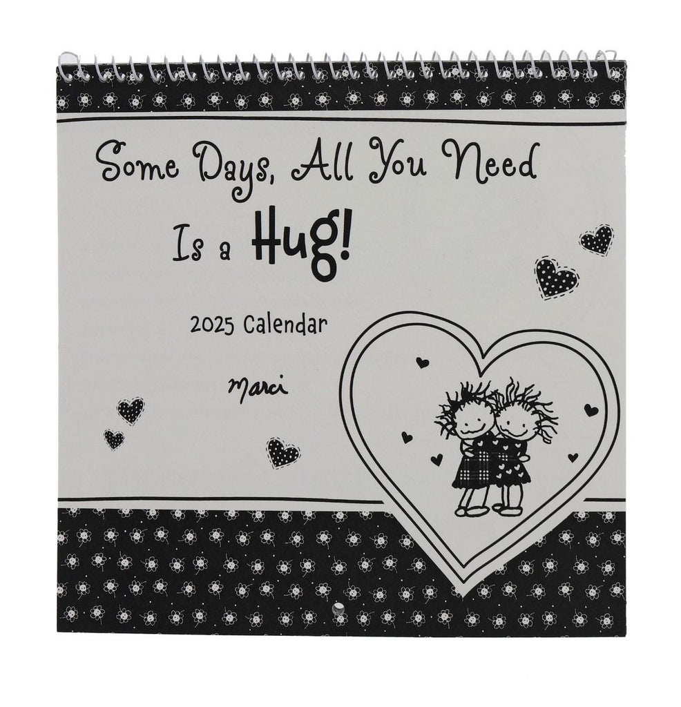 2025 Blue Mountain Arts 19x19cm calendar titled Some Days, All you need is a hug!