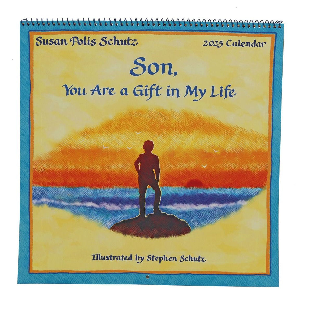 2025 Blue Mountain Arts 30x30cm calendar titled Son, You are a gift in my life.