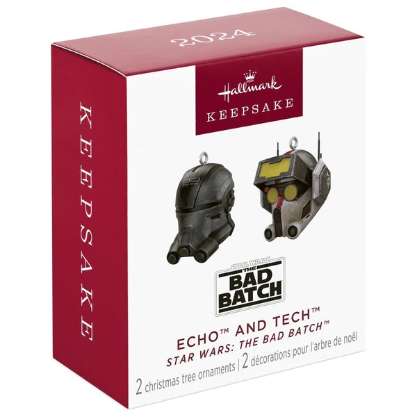 Hallmark Keepsake Christmas Ornament 2024. Star War's Bad Batch - Echo & Tech 2 pack.