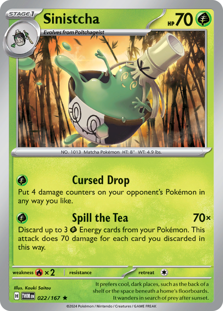 Pokemon TCG - Twilight Masquerade - #22 - Sinistcha