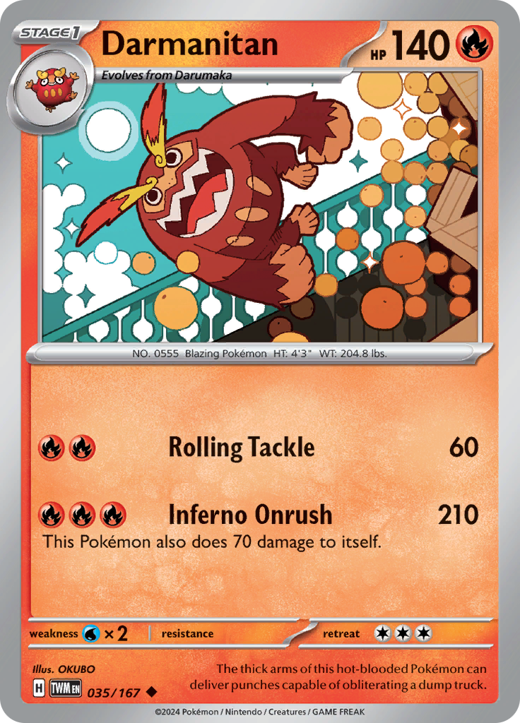 Pokemon TCG - Twilight Masquerade - #35 - Darmanitan