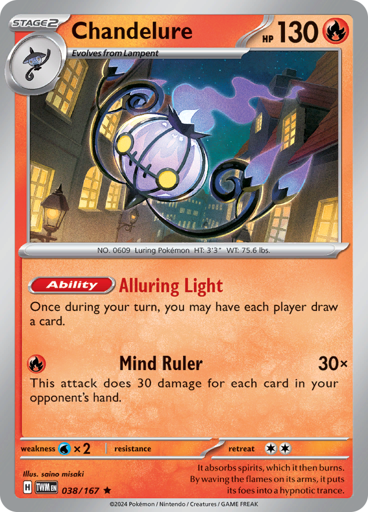 pokemon fusion strike rarest cards Pokemon TCG - Twilight Masquerade - #38 - Chandelure