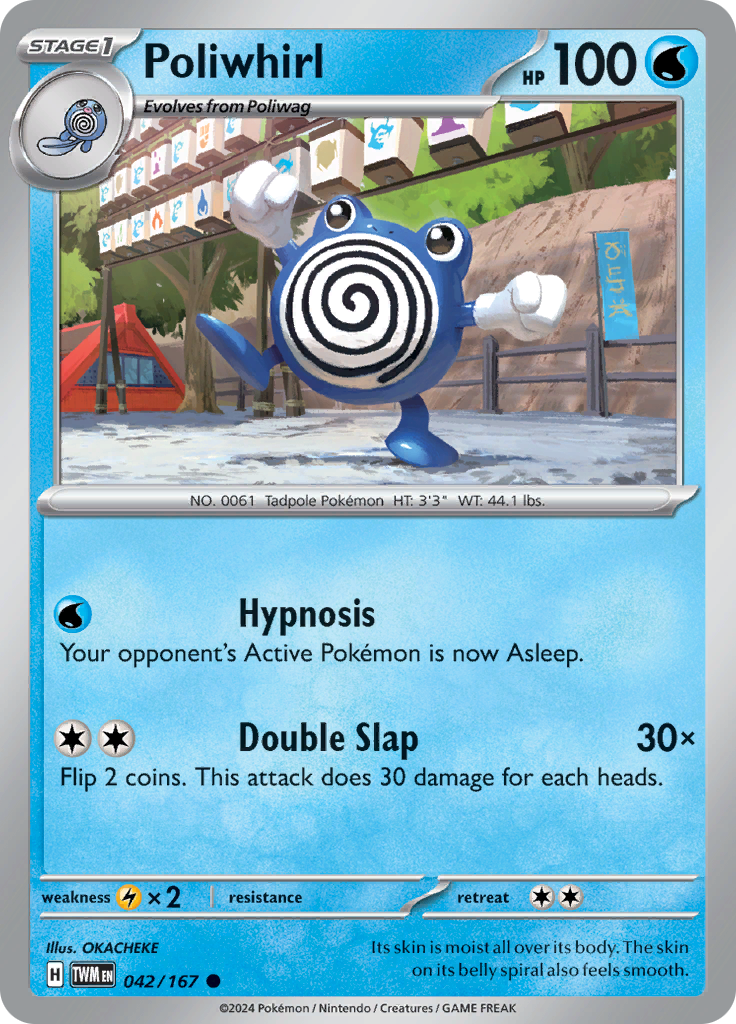Pokemon TCG - Twilight Masquerade - #42 - Poliwhirl