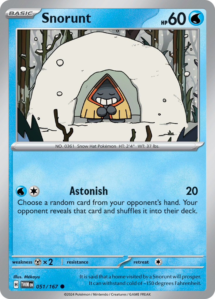 Pokemon TCG - Twilight Masquerade - #51 - Snorunt