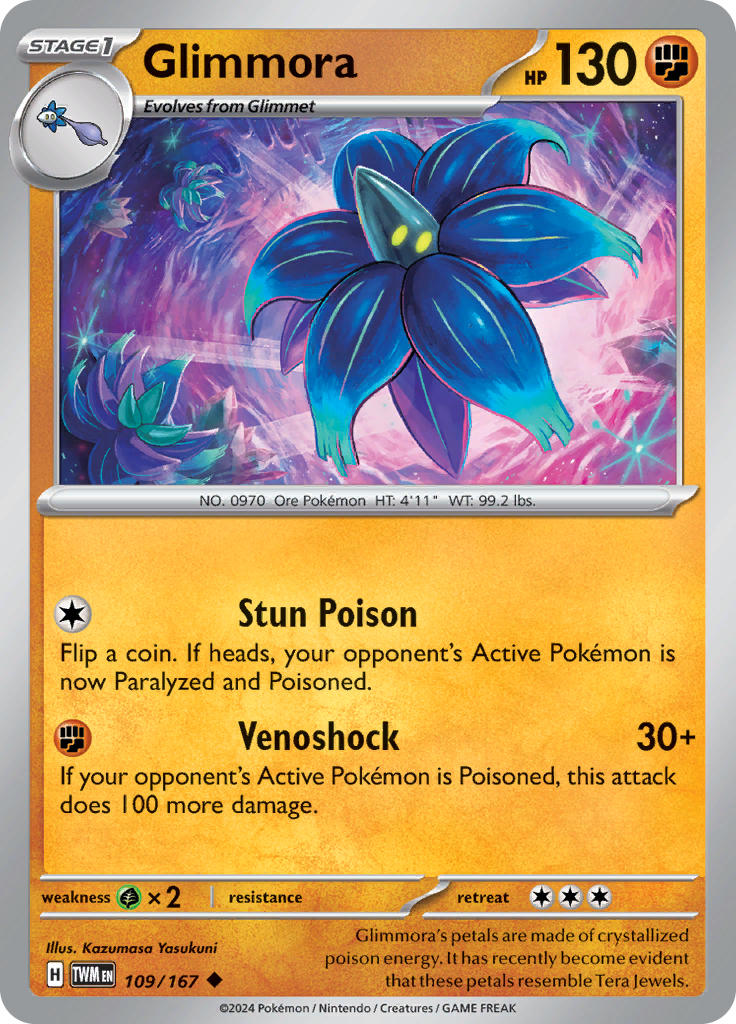 Pokemon TCG - Twilight Masquerade - #109 - Glimmora - Uncommon Funporium Pokemon TCG - Twilight Masquerade - #109 - Glimmora - Uncommon Funporium